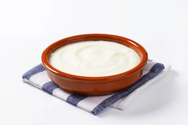 Smooth semolina porridge — Stock Photo, Image