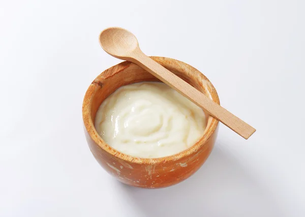 Smooth semolina porridge — Stock Photo, Image