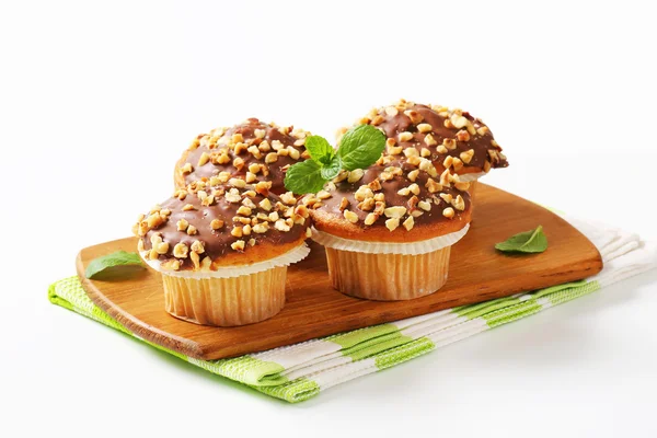 Muffins de chocolate envidraçados — Fotografia de Stock