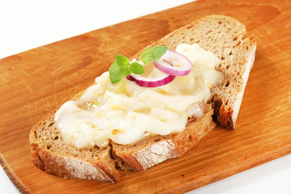 Bröd med anka matfett — Stockfoto