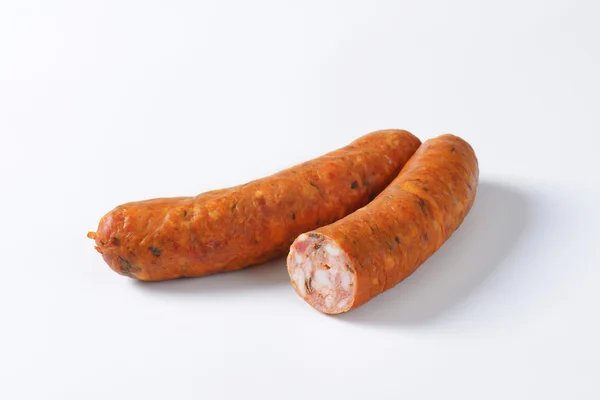 Saucisses de porc fumées — Photo