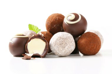 Chocolate truffles and pralines clipart