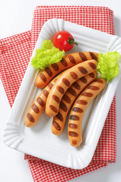 Wiener Würstchen vom Grill — Stockfoto