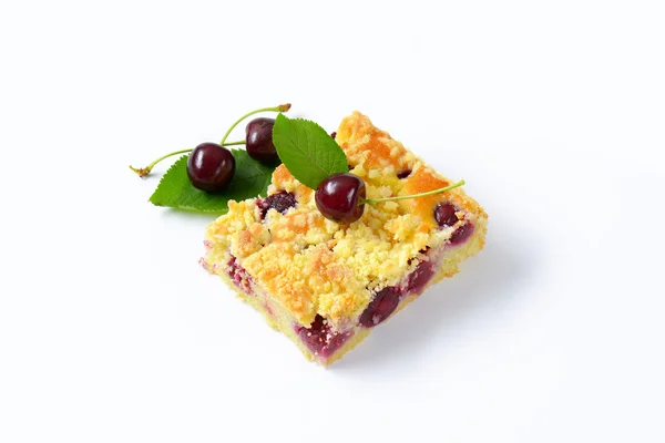 Cherry crumb cake — Stock Photo, Image
