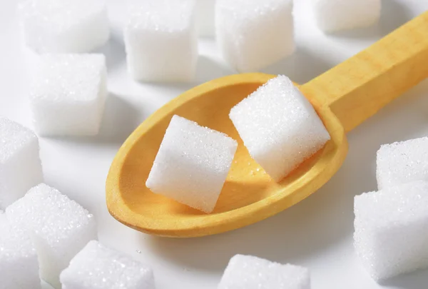 White sugar cubes — Stock Photo, Image