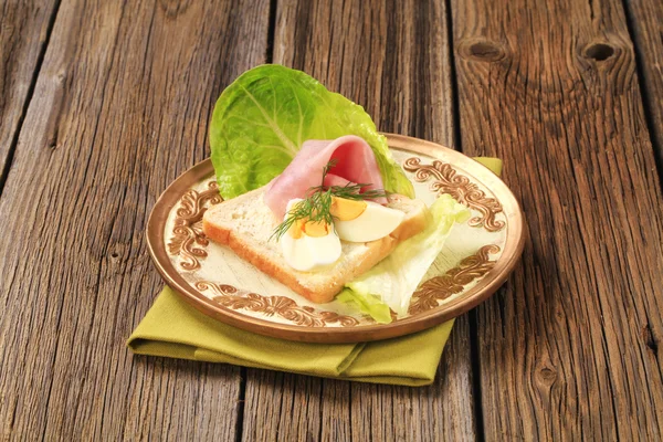 Open faced sandwich — Stock Photo, Image