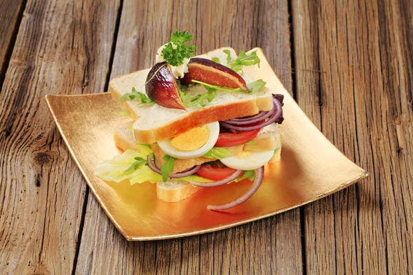 Vegetarian sandwich — Stock Photo, Image