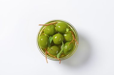Green olives in oil