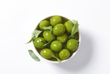 Green olives in oil