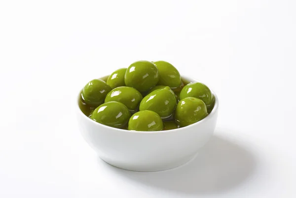 Olive verdi sott'olio — Foto Stock