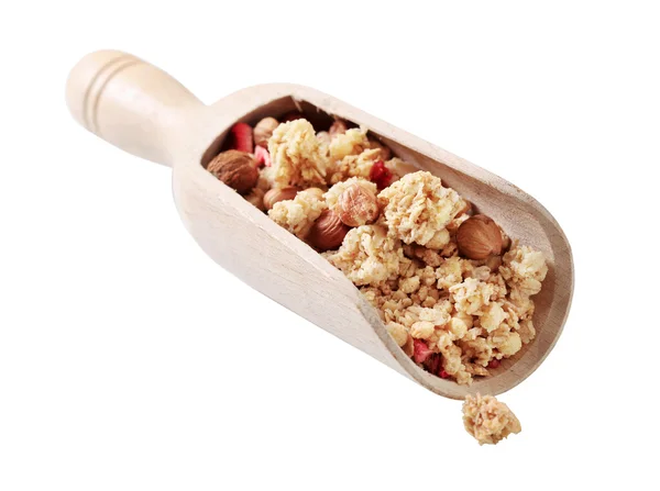 Cereales granola fresa con avellanas — Foto de Stock