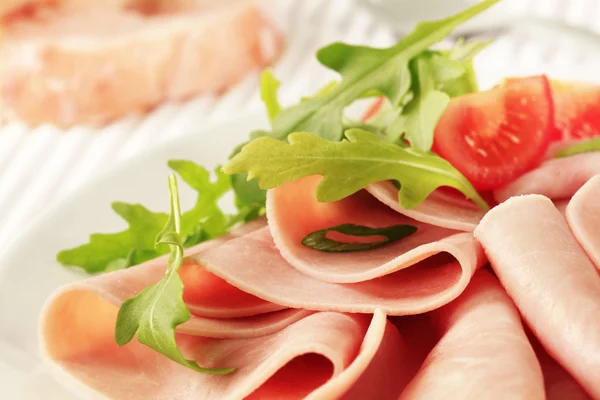 Thin-sliced ham — Stock Photo, Image