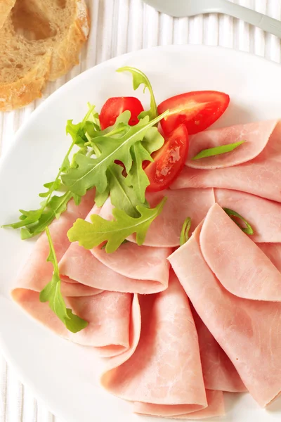 Thin-sliced ham — Stock Photo, Image