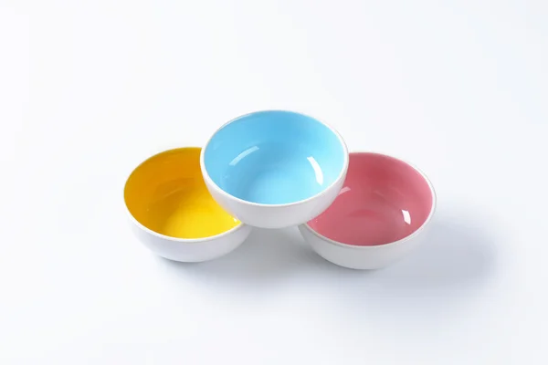 Empty round bowls — Stock Photo, Image