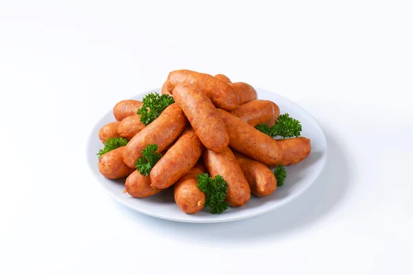 Short pork sausages — Stock Photo, Image