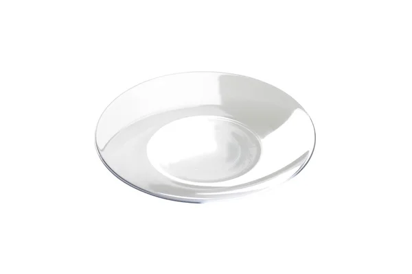 빈 투명 한 접시 — 스톡 사진
