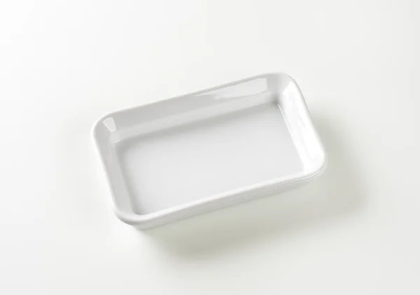 Rectangle plat de cuisson en céramique — Photo