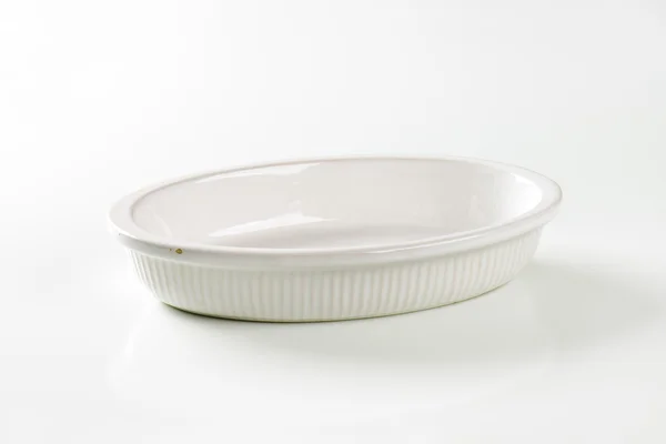 Padeiro de porcelana oval profunda — Fotografia de Stock