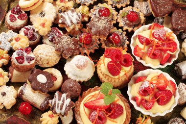 Assorted cookies and desserts clipart