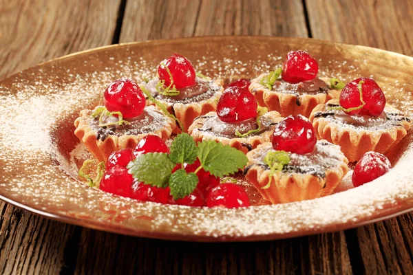 Mini tart çikolata dolgulu