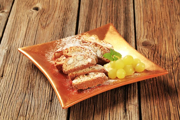 Italian almond biscotti — Stock Photo, Image