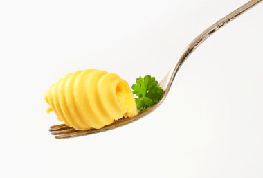 tereyağı curl çatal üzerinde