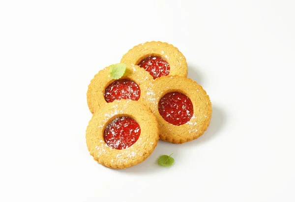 ラウンドの Linzer のクッキー — ストック写真