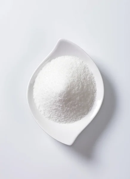 Bowl of granulated sugar — Stock Photo, Image