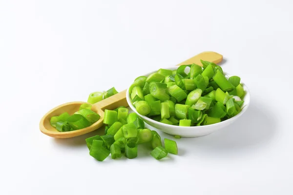 Chopped spring onions — Stock Photo, Image