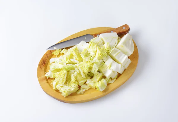 Chopped napa cabbage — Stock Photo, Image