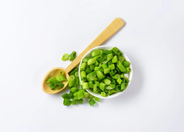 Chopped spring onions — Stock Photo, Image