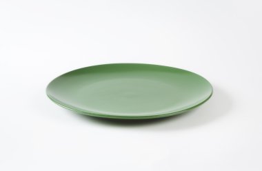 Yuvarlak katı yeşil yemek tabağı