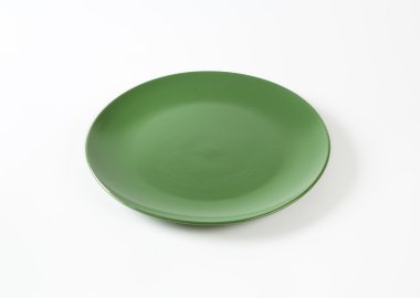 Yuvarlak katı yeşil yemek tabağı