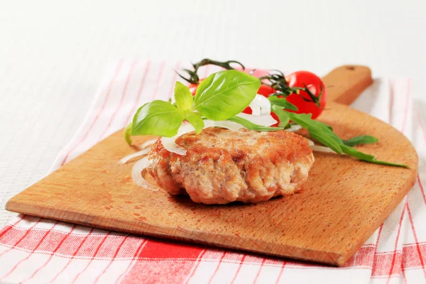 Pan fried meat patty — Stock Photo, Image