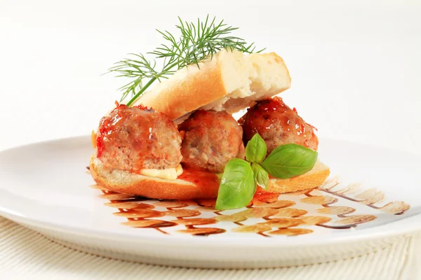 Meatball sandwich — Stock Photo, Image