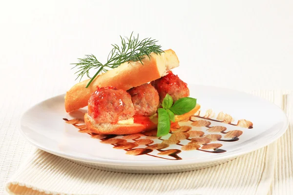 Meatball sandwich — Stock Photo, Image