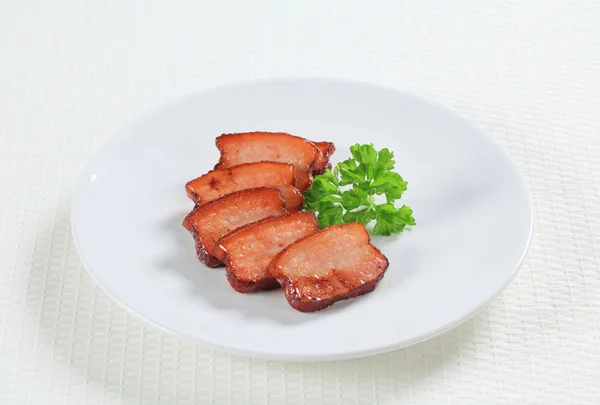 Pedaços de carne de porco salgada — Fotografia de Stock