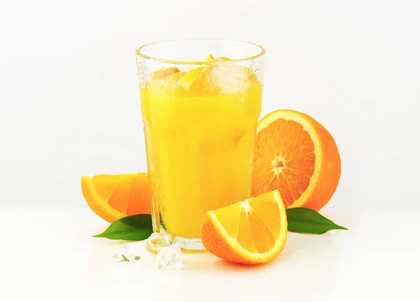 Vidro de suco de laranja — Fotografia de Stock