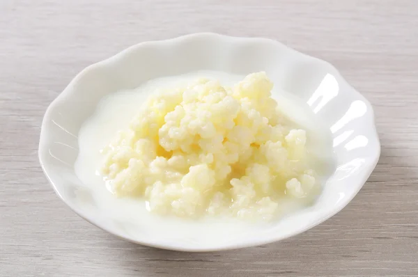 Grani di kefir di latte (fungo tibetano ) — Foto Stock