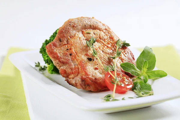 Thyme pork chop — Stock Photo, Image