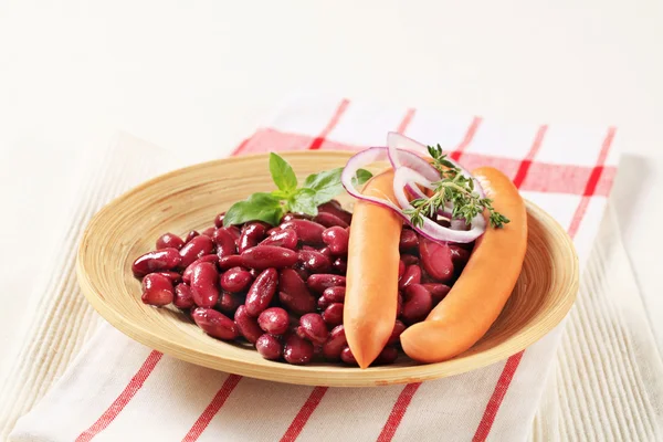 Red beans with Vienna sausages — Stock Image Red beans with Vienna sausages Stock Picture