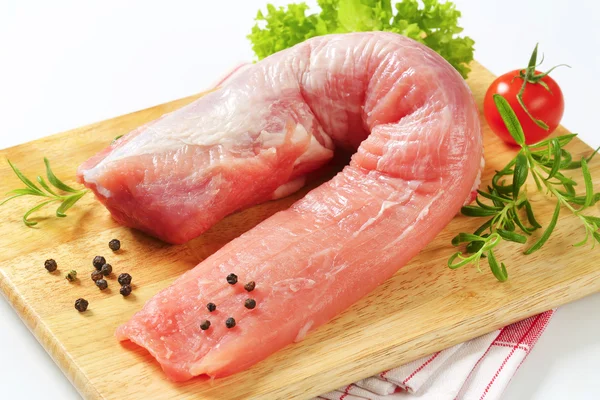 Raw pork tenderloin — Stock Photo, Image