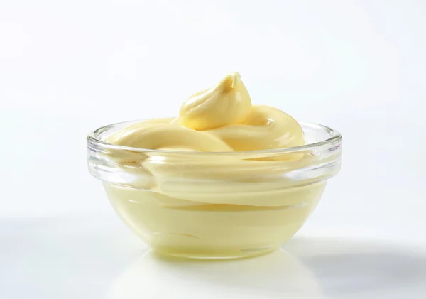 Bowl of mayonnaise salad dressing — Stock Photo, Image