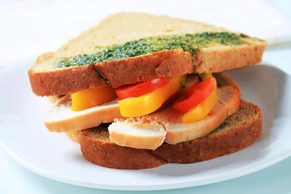 Kalkoen sandwich — Stockfoto