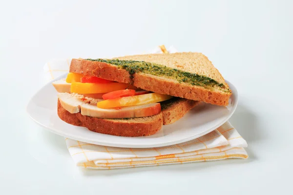 Kalkoen sandwich — Stockfoto