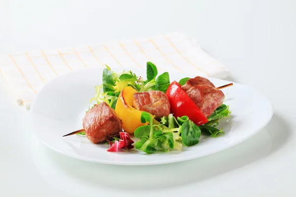 Grilled pork skewer — Stock Photo, Image