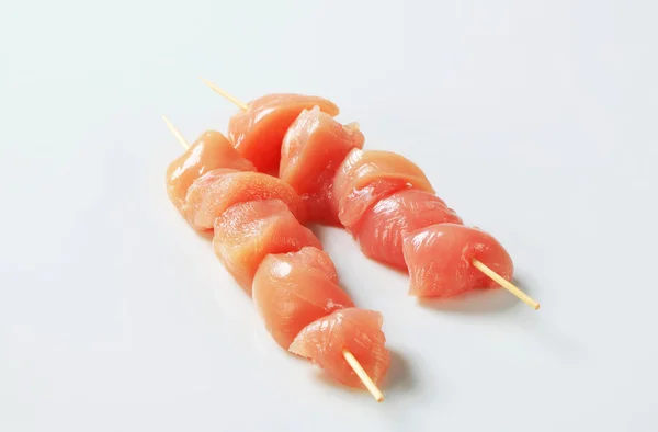 Fresh chicken skewers — Stock Photo, Image