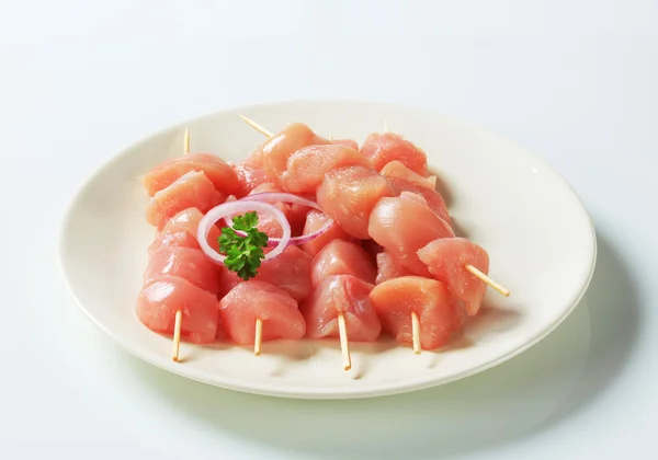 Fresh chicken skewers — Stock Photo, Image