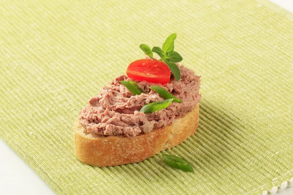 Ekmek ve pate — Stok fotoğraf