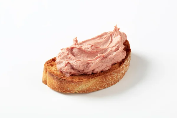 Toasted bread with pate — Stock Photo, Image